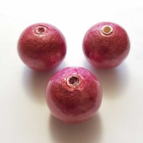 Cuenta Redonda Papel Mach&eacute; GT 30mm Rosa 02