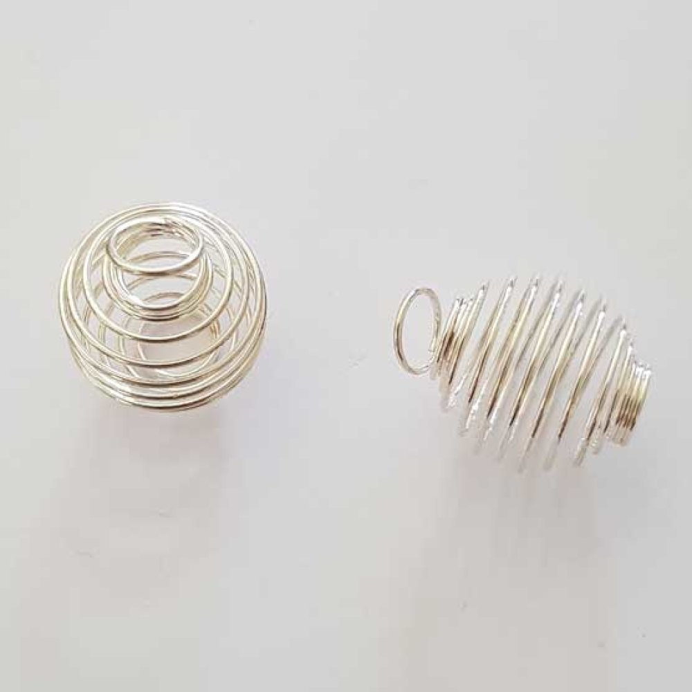 Muelle espiral perla 23 mm Plata N°03