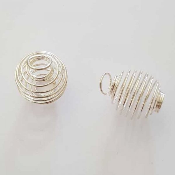 Muelle espiral perla 23 mm Plata N&deg;03