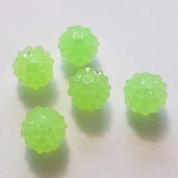 Perle acrylique et strass 14 mm style shamballa N&deg;03