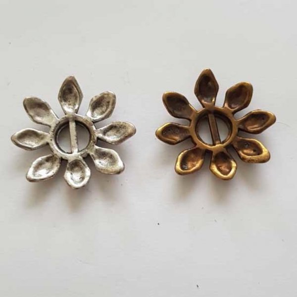 Perle passant rectangle pour cuir 06 mm Bronze N&deg;09