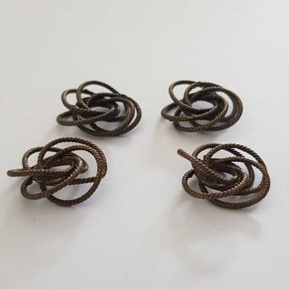 Cuenta espiral de bronce N°01 de 18 mm