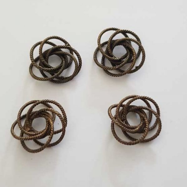 Cuenta espiral de bronce N&deg;01 de 18 mm