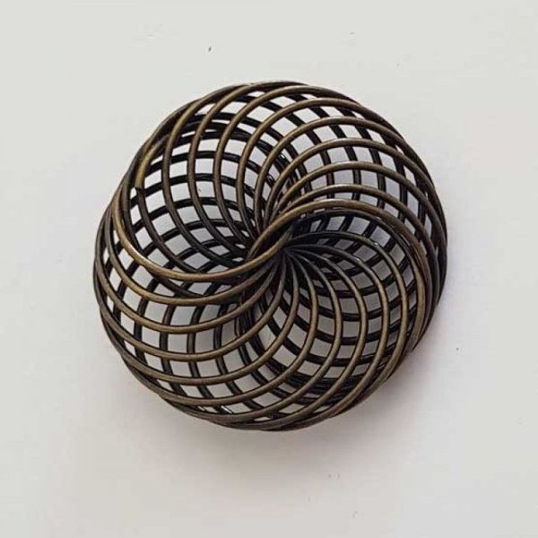 Cuenta espiral flor 30 mm N&deg;04