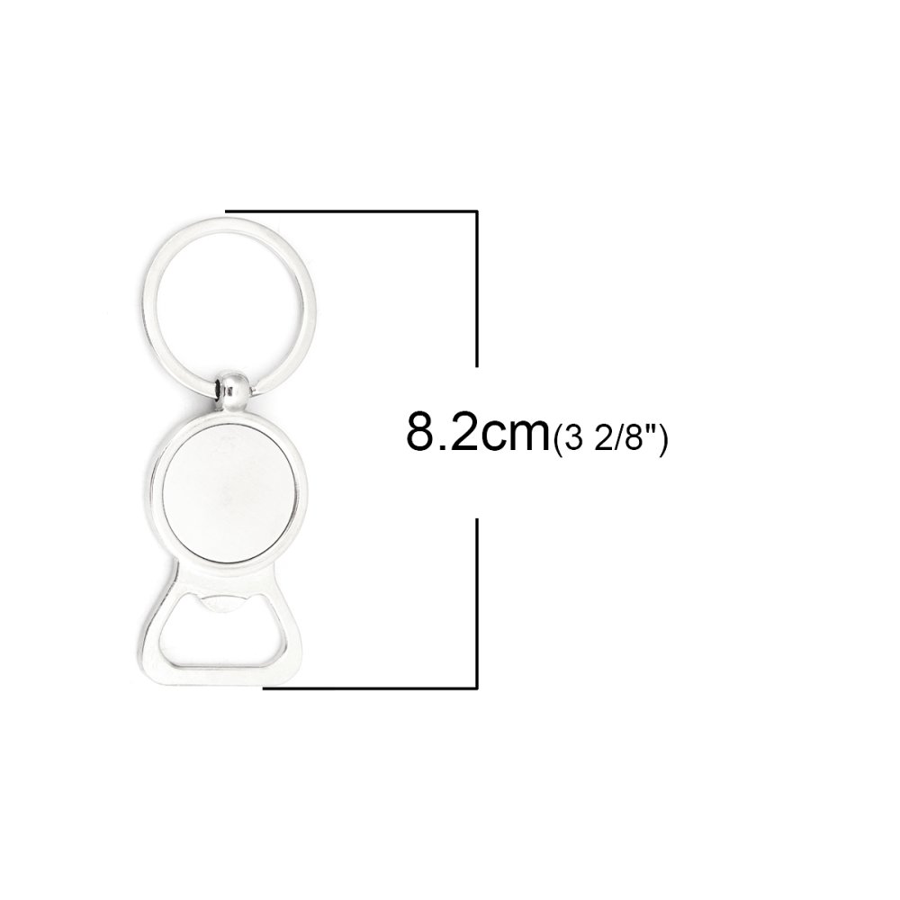 Llavero descapsulador 25 mm plata N°01