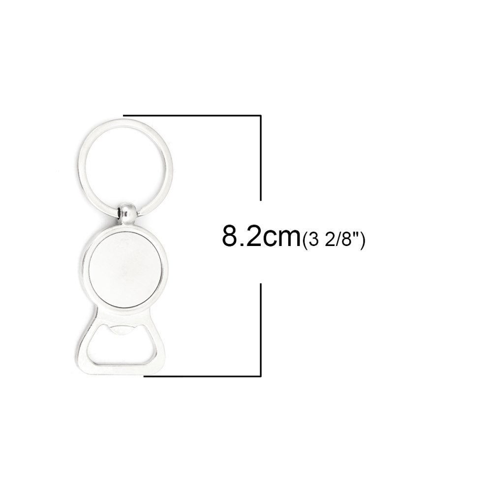Llavero descapsulador 25 mm plata N°01