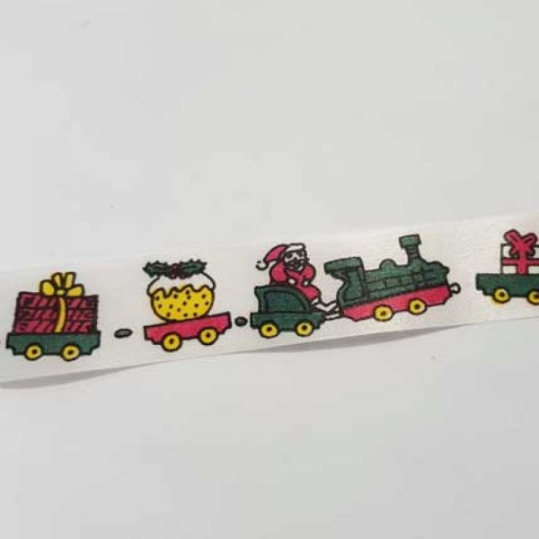 Ruban Galon 23 mm motif fantaisie no&euml;l N&deg;01