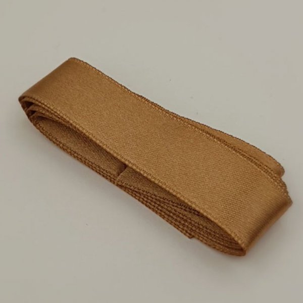 Ruban satin Marron Glac&eacute; double face de 16 mm x 1 m&egrave;tre