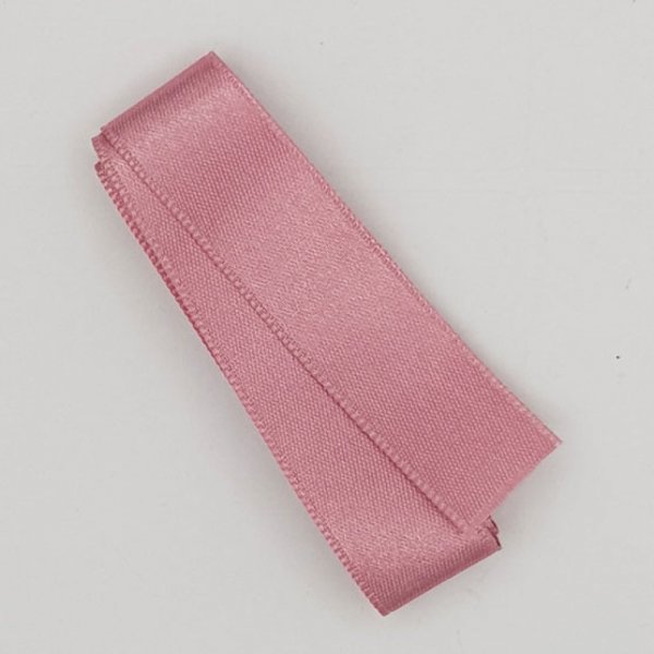 Ruban satin Rose Moyen double face de 16 mm x 1 m&egrave;tre