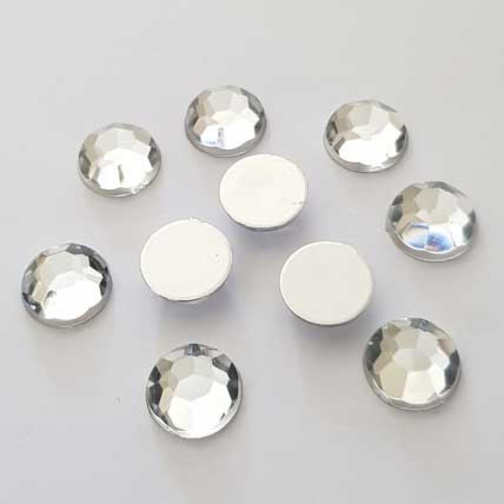 Strass rond argent 10 mm par 10 pièces