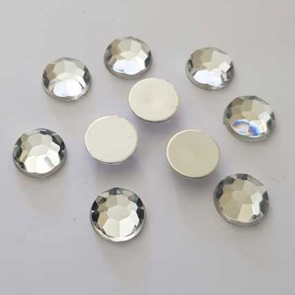 Strass rond argent 10 mm par 10 pi&egrave;ces