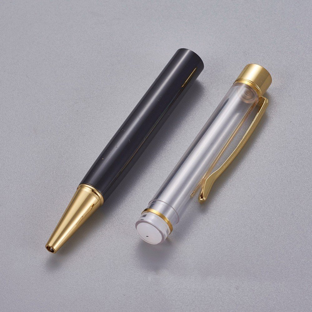 Bolígrafo para decorar tubo vacío para personalizar negro oro x 1 unidad
