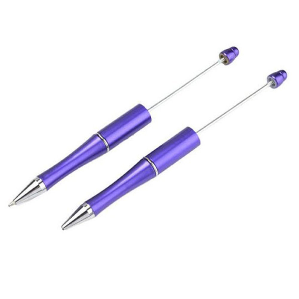 Bolígrafo de cuentas decorativo Morado para personalizar x 1 unidad