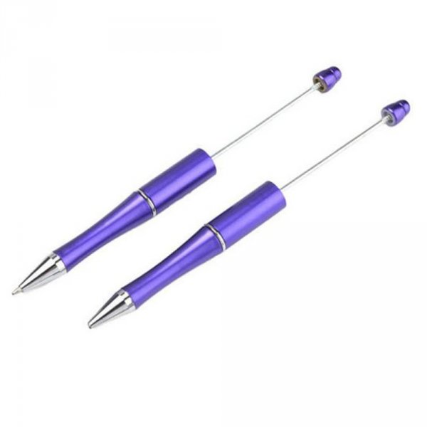 Bol&iacute;grafo de cuentas decorativo Morado para personalizar x 1 unidad