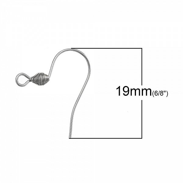 Portapendientes Acero Inoxidable Gancho N&deg;01 X 1 Par