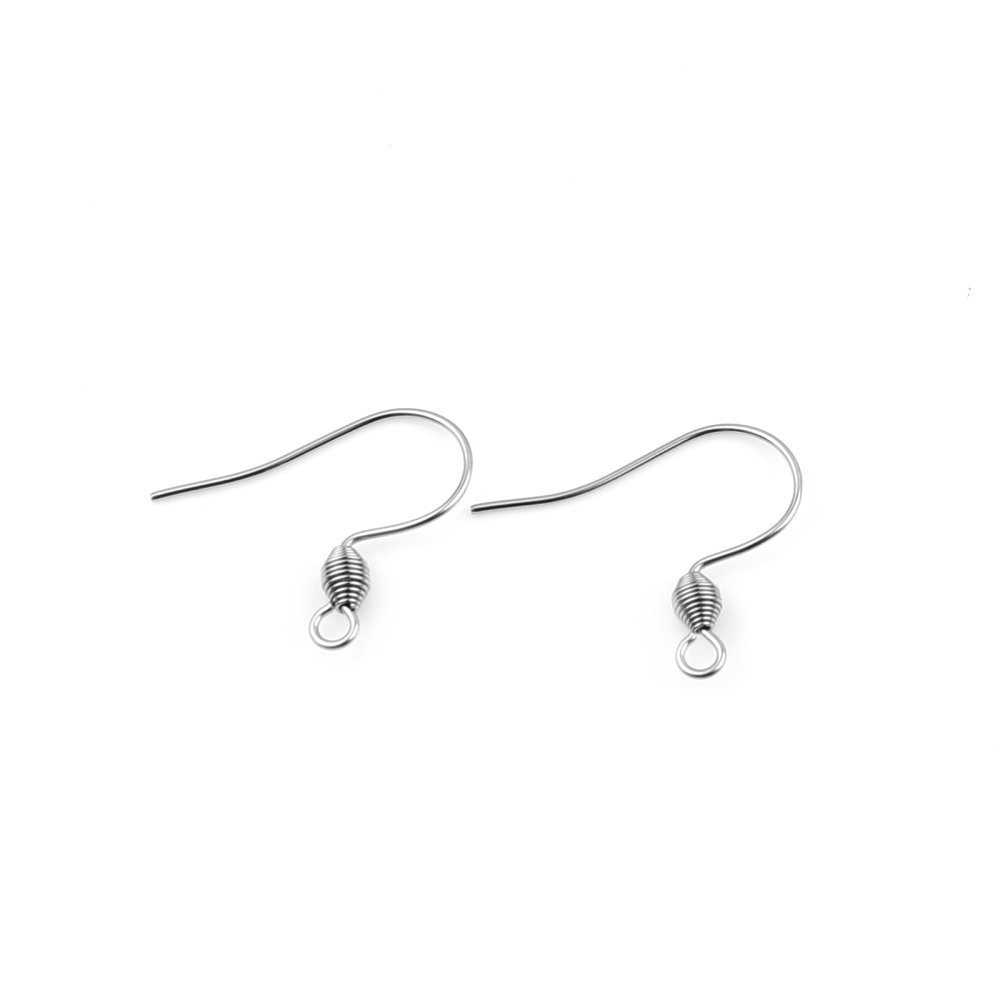 Pendientes Gancho Acero Inoxidable N°01-02 X 1 Par