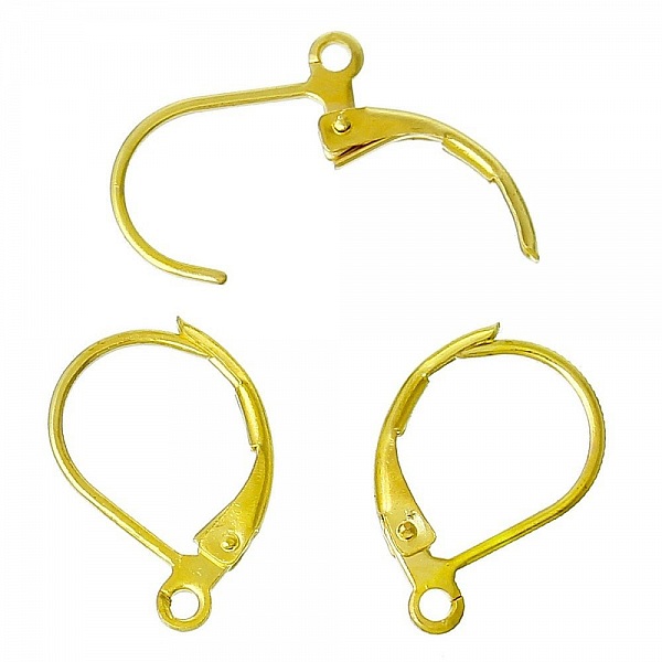 Portapendientes Dormeuse N&deg;17 Chapado en Oro 18K