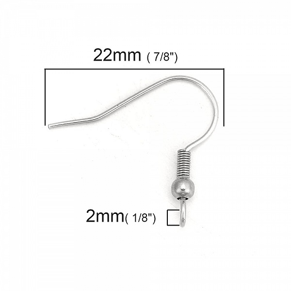 Portapendientes Gancho de acero inoxidable N&deg;03 x 1 par