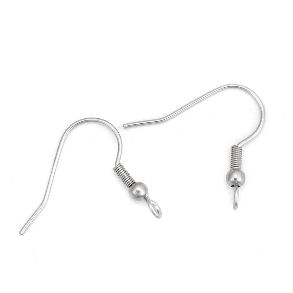 Portapendientes Gancho de acero inoxidable N°03 x 5 pares