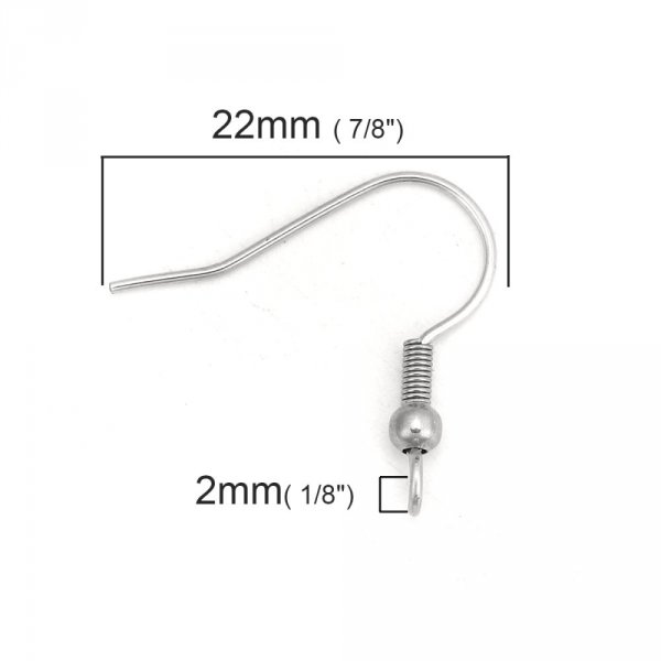 Portapendientes Gancho de acero inoxidable N&deg;03 x 5 pares