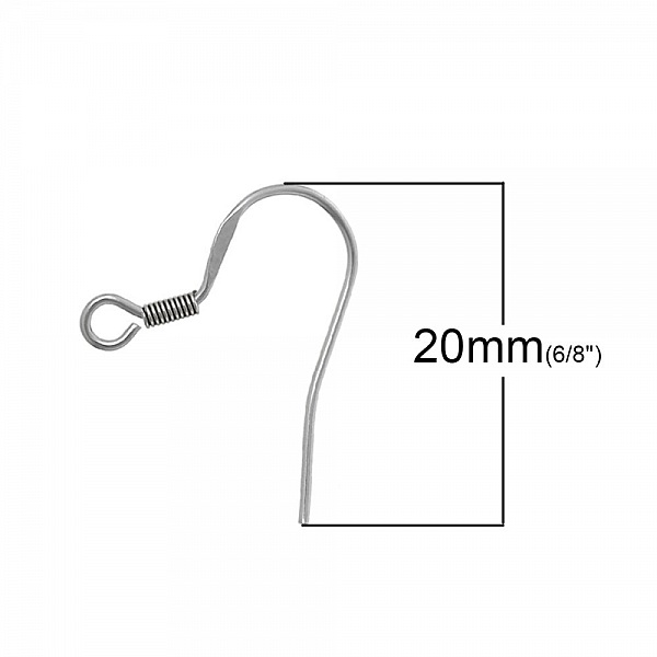 Portapendientes Gancho de acero inoxidable N&deg;05 x 5 pares