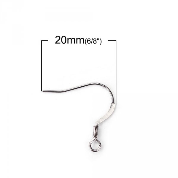 Portapendientes Gancho de acero inoxidable N&deg;06 x 1 par