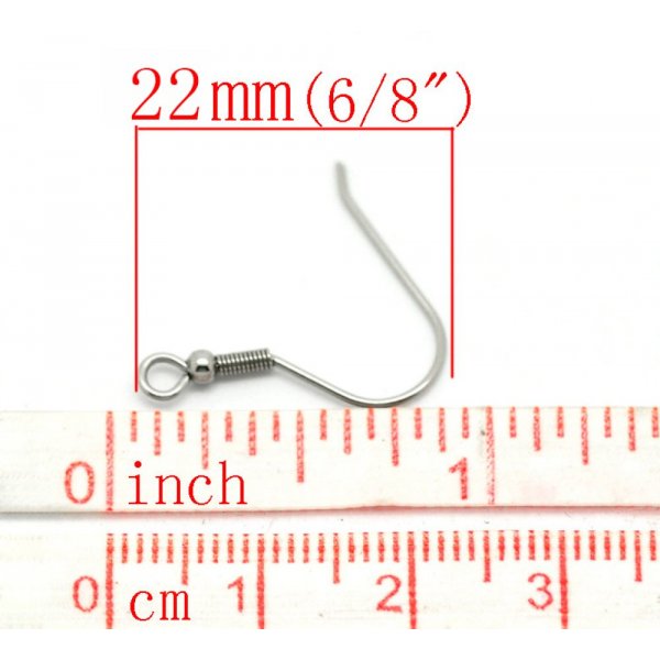 Portapendientes Gancho de acero inoxidable N&deg;07 x 1 par