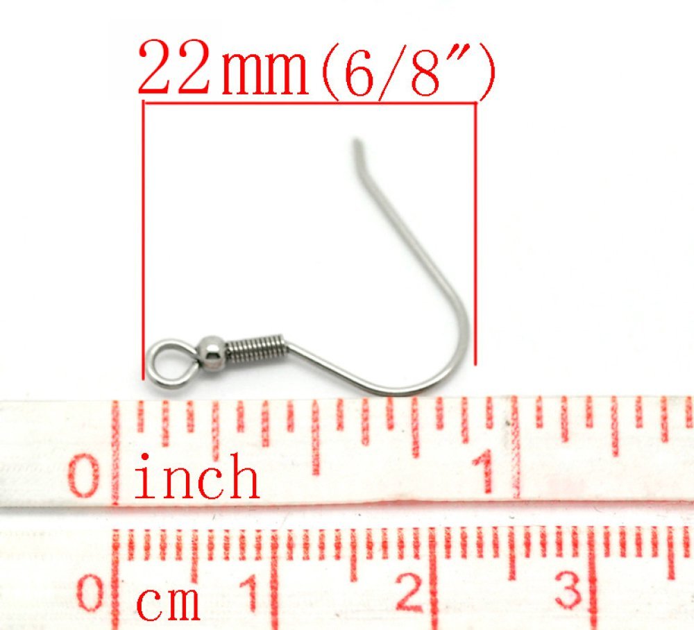 Portapendientes Gancho de acero inoxidable N°07 x 1 par
