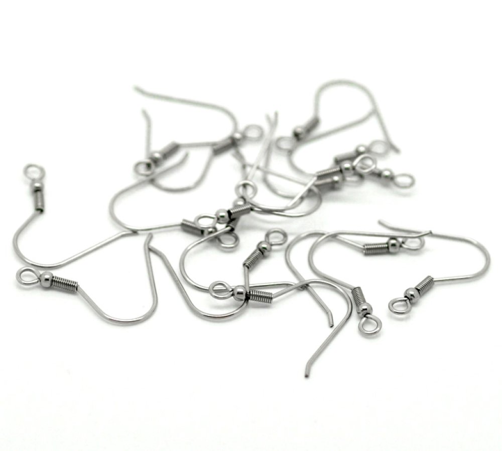 Portapendientes Gancho de acero inoxidable N°07 x 1 par