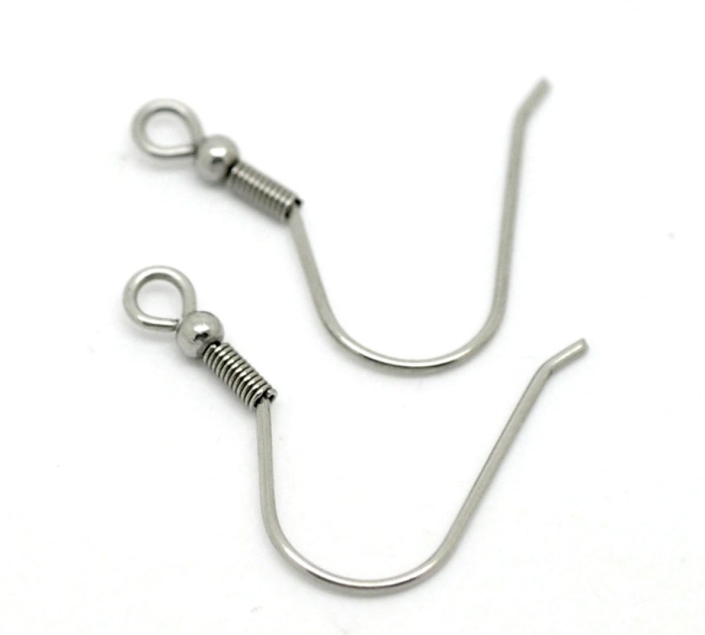 Portapendientes Gancho de acero inoxidable N°07 x 5 pares