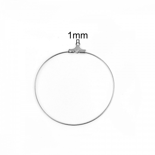 Portapendientes criollo de acero inoxidable N&deg;01 x 1 par