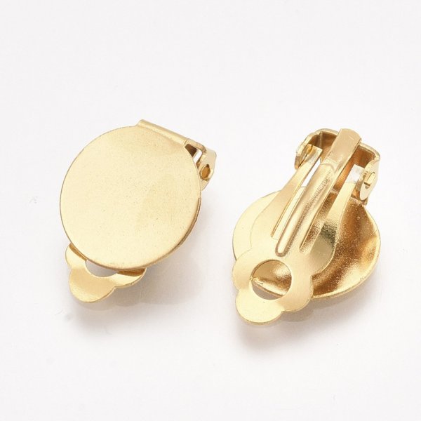 Portapendientes Bandeja Clips Acero Inoxidable Oro N&deg;02