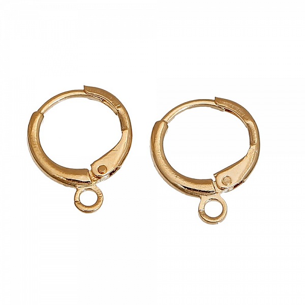 Portapendientes Dormeuse N&deg;23 ba&ntilde;ado en oro de 14k