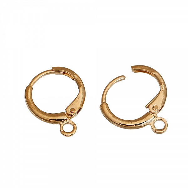 Portapendientes Dormeuse N&deg;23 ba&ntilde;ado en oro de 14k