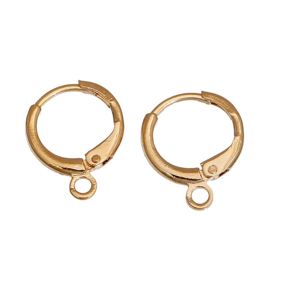 Support Boucle d'oreille Dormeuse N°23 Plaqué Or 14k X 5 paires