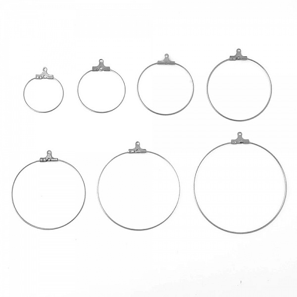 Portapendientes criollo Acero inoxidable N&deg;02-35 mm x 5 pares