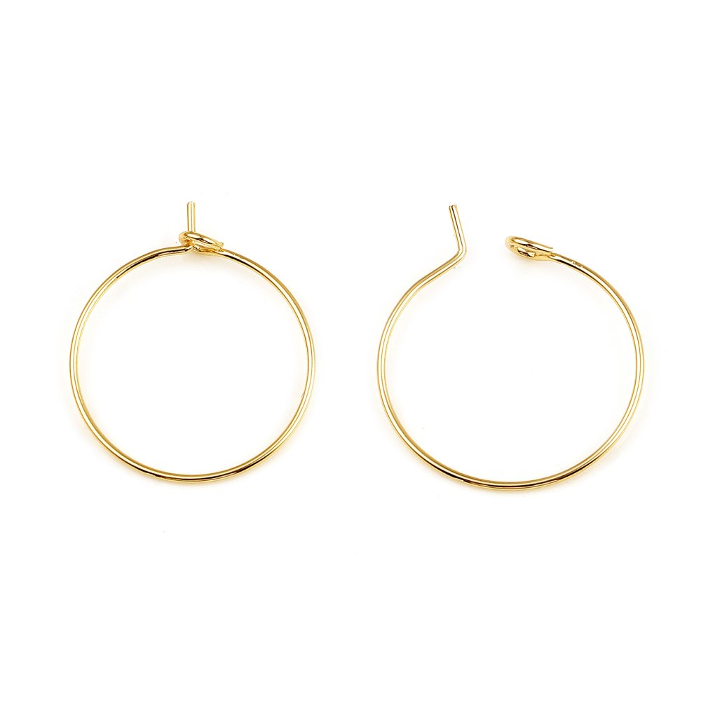 Portapendientes criollo chapado en oro 18K N°01-20 mm x 5 pares