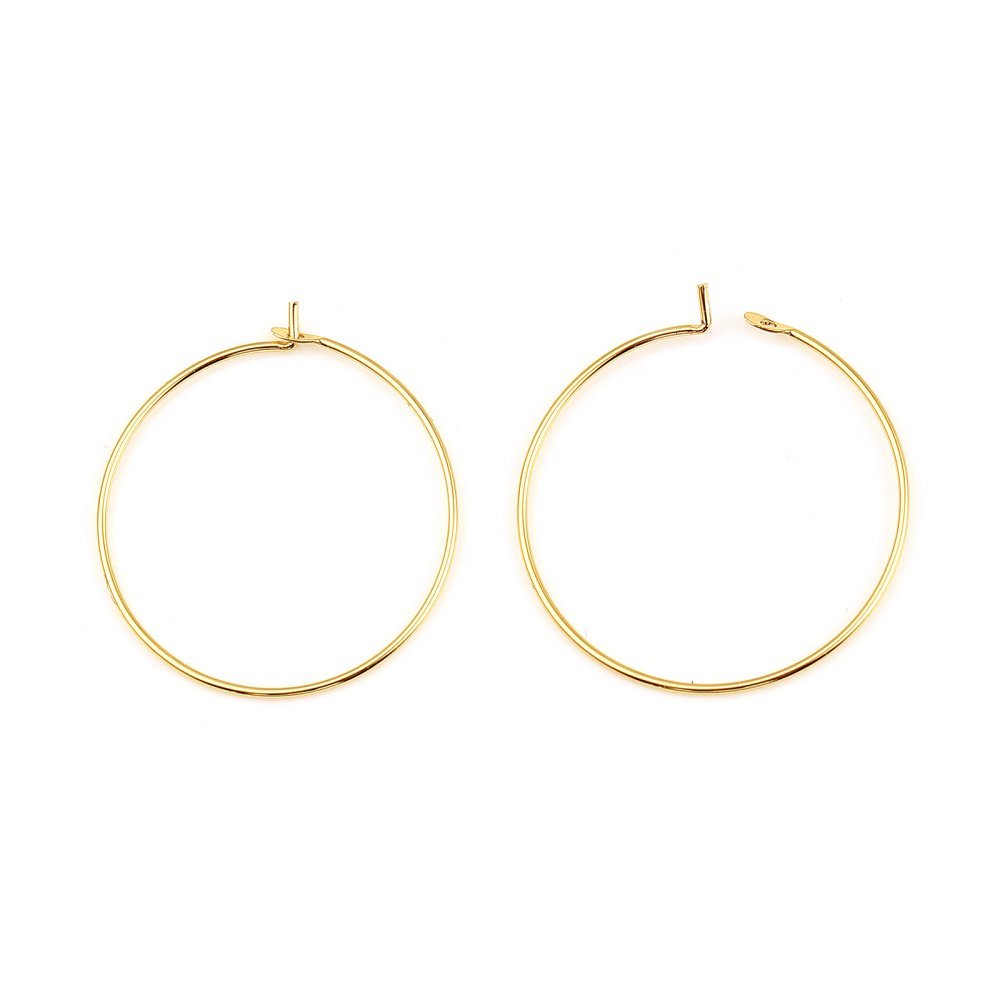 Portapendientes criollo bañado en oro de 18K N°01-25 mm x 5 pares