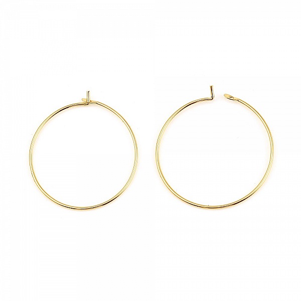 Portapendientes criollo ba&ntilde;ado en oro de 18K N&deg;01-25 mm x 5 pares