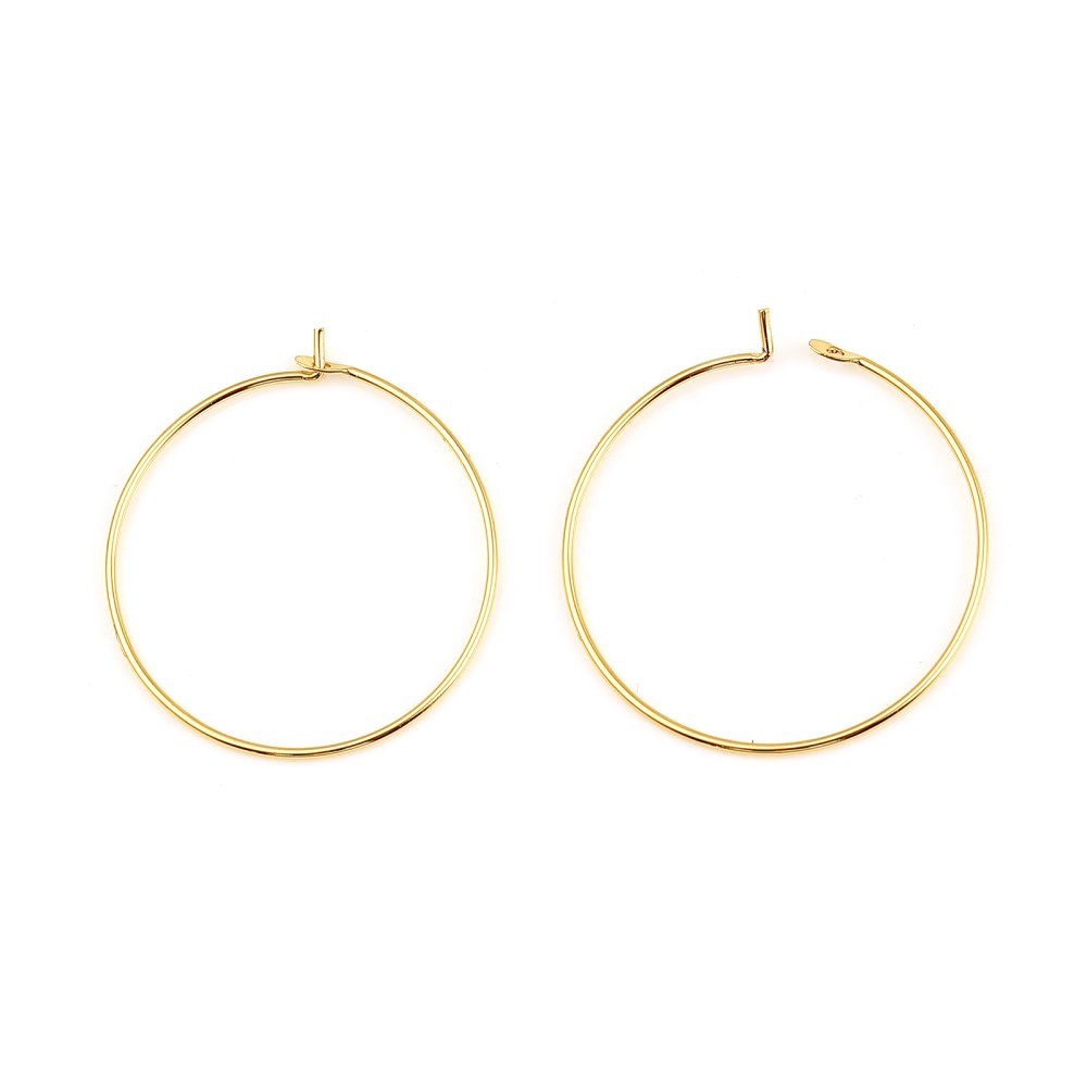 Portapendientes criollo bañado en oro de 18K N°01-35 mm x 5 pares