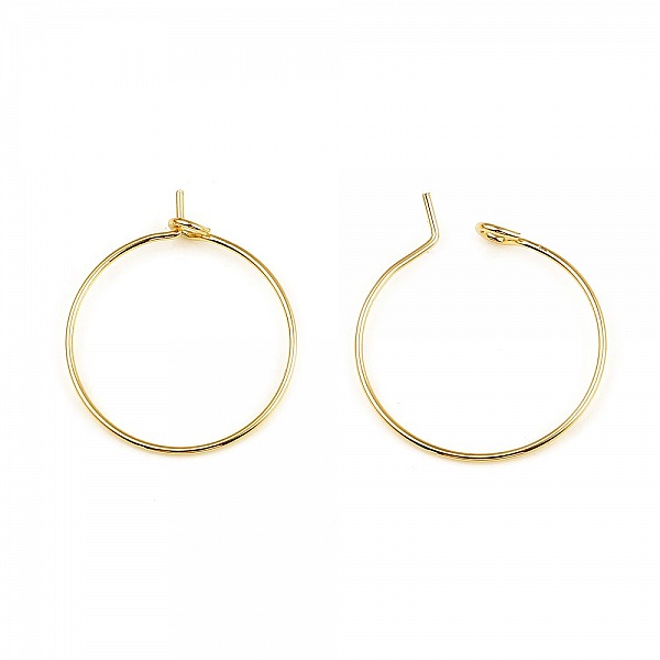 Portapendientes criollo ba&ntilde;ado en oro de 18K N&deg;01-35 mm x 5 pares
