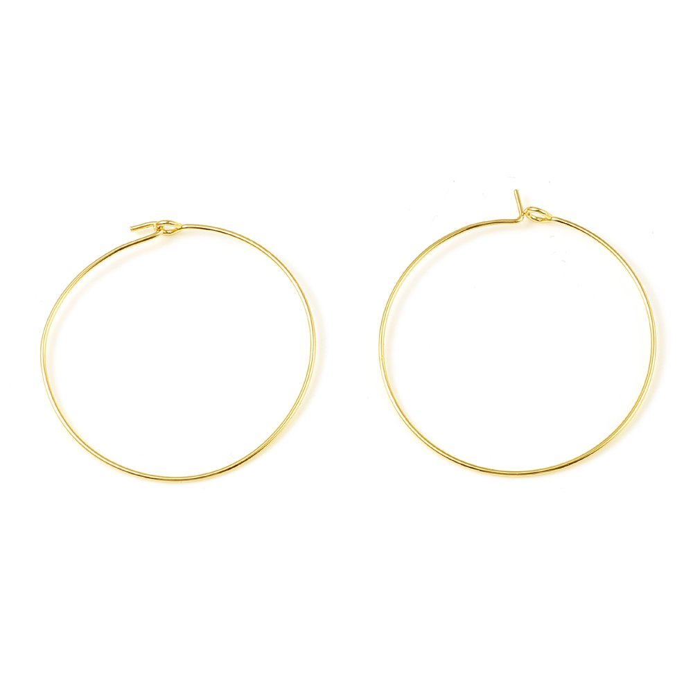 Portapendientes criollo bañado en oro de 18K N°01-35 mm x 5 pares