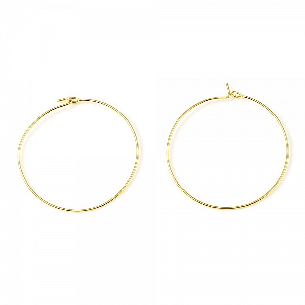 Portapendientes criollo ba&ntilde;ado en oro de 18K N&deg;01-35 mm x 5 pares