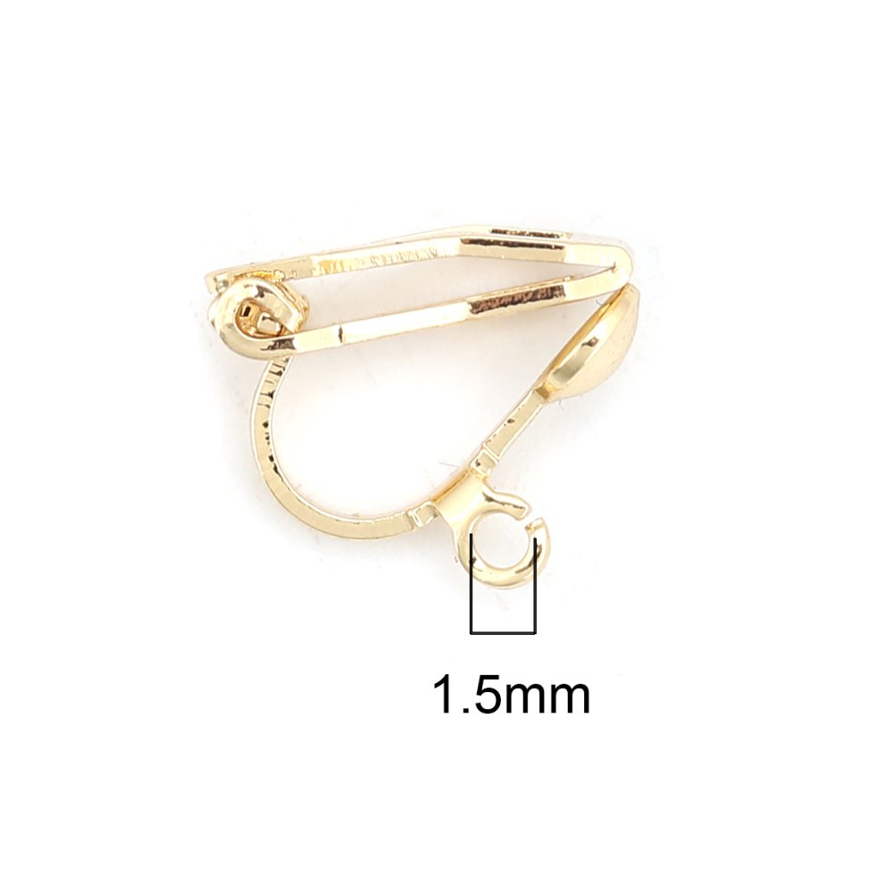 Portapendientes Clip de cobre chapado en oro de 18 quilates N°01
