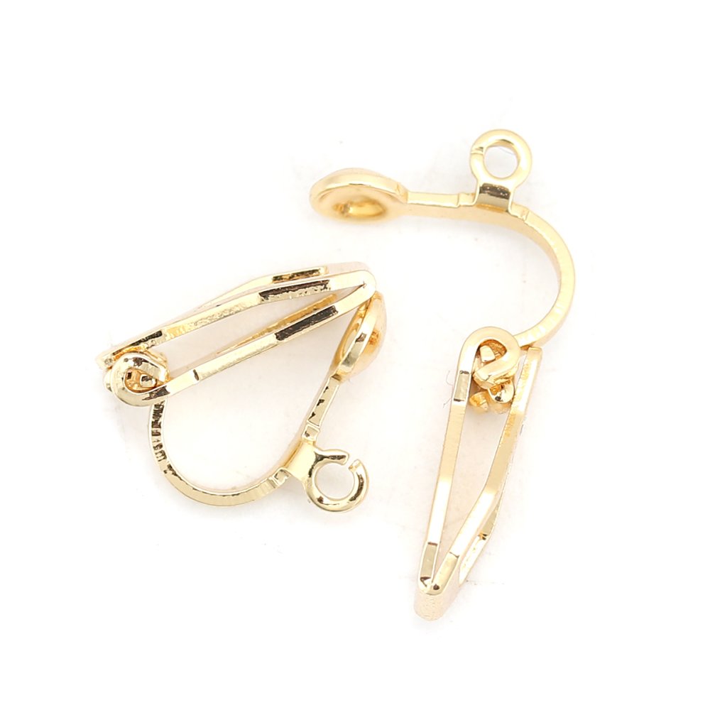 Portapendientes Clip de cobre chapado en oro de 18 quilates N°01