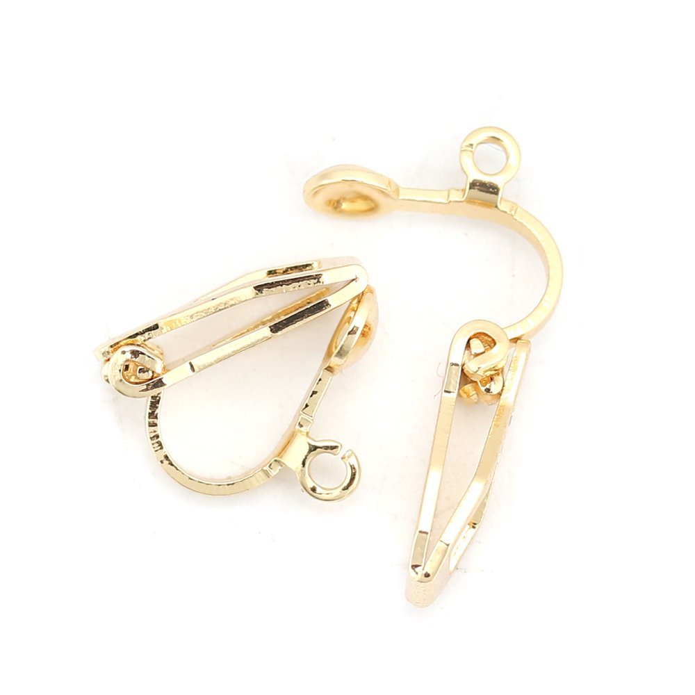 Portapendientes Clip de cobre chapado en oro de 18 quilates N°01