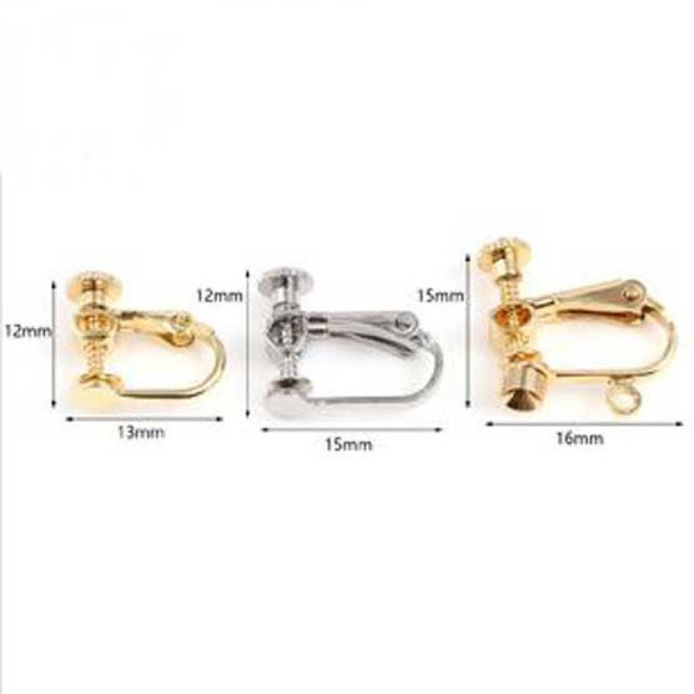 Portapendientes Clip ajustable oro 18k N°06 x 1 par oro