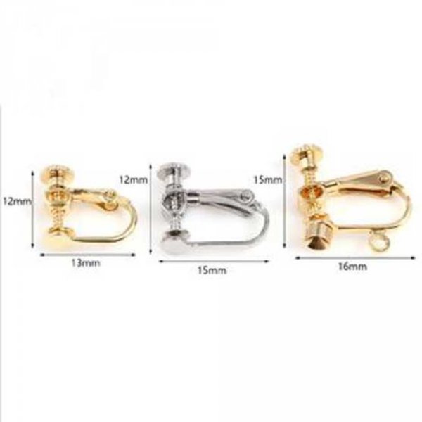 Portapendientes Clip ajustable oro 18k N&deg;06 x 1 par oro