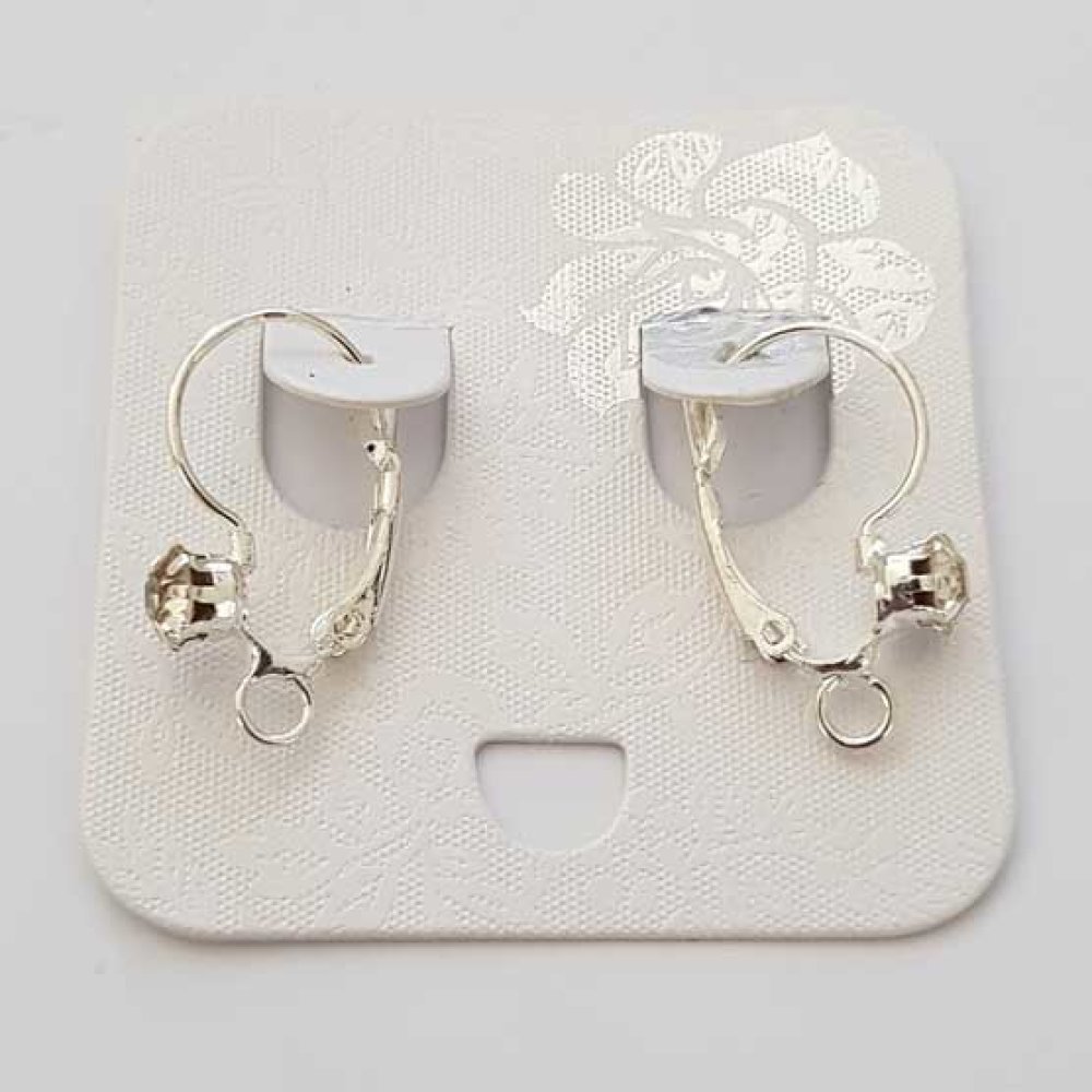 Portapendientes Dormeuse N°100 x 1 Par Plata