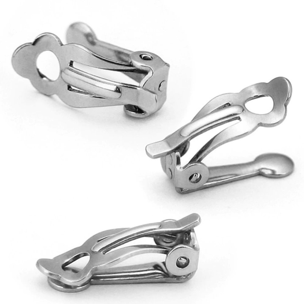 Portapendientes Acero inoxidable Clip N°02 x 1 par